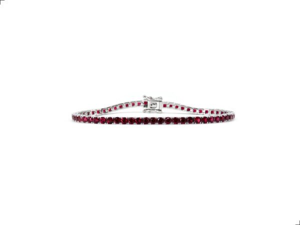 Pulsera Tenis Rubí Hombre Plata 1ra Ley By Thiago Turcott®