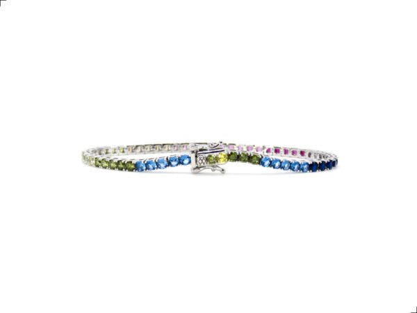 Pulsera Tenis Piedras Mixtas Plata 1ra Ley By Thiago Turcott® - Image 5