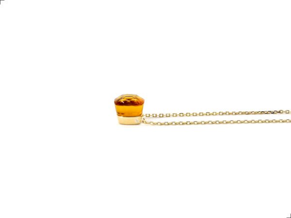 Collar Nudo Citrino Plata 1ra Ley 925/18k Gold Plating - Image 4