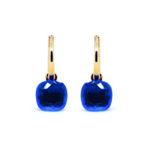 Aretes Nudo Plata 1ra Ley 925 Zafiro 18k Gold Plating