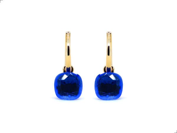 Aretes Nudo Plata 1ra Ley 925 Zafiro 18k Gold Plating
