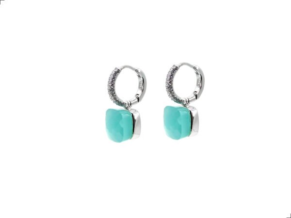 Aretes Nudo Jade Plata Esterlina 925 - Image 3