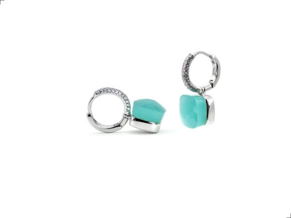 Aretes Nudo Jade Plata Esterlina 925 - Image 2