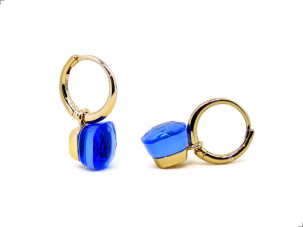 Aretes Nudo Plata 1ra Ley 925 Zafiro 18k Gold Plating - Image 3