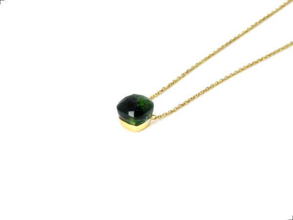 Collar Nudo Moldavita Plata 1ra Ley 925/18k Gold Plating - Image 2