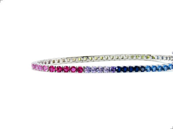 Pulsera Tenis Piedras Mixtas Plata 1ra Ley By Thiago Turcott® - Image 2