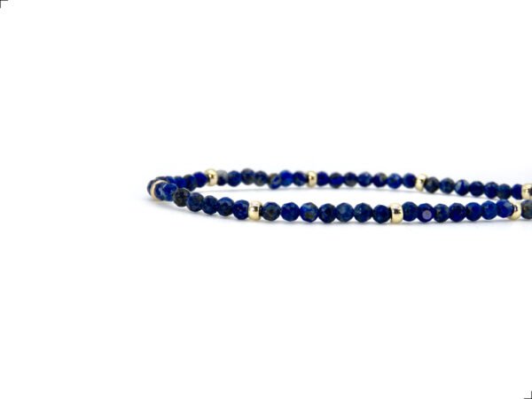 Pulsera Lapislázuli Single Facetado Oro Italiano 14k By Thiago Turcott® - Image 3