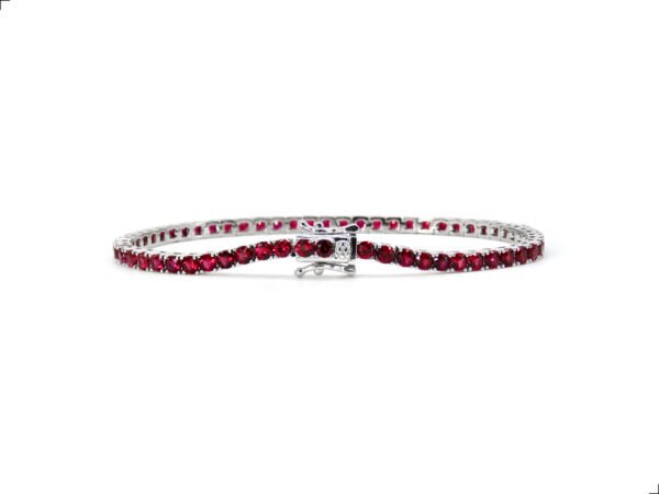 Pulsera Tenis Rubí Hombre Plata 1ra Ley By Thiago Turcott® - Image 4