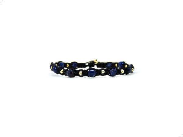 Pulsera Lapislázuli Shambhala Oro Italiano 14k By Thiago Turcott®