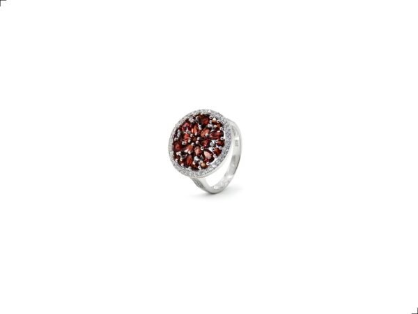 Anillo Granate Plata 1ra Ley 925 Soleil By Thiago Turcott®