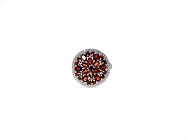 Anillo Granate Plata 1ra Ley 925 Soleil By Thiago Turcott® - Image 2