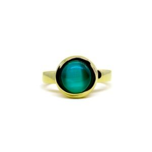 Anillo Titanio Ojo De Gato Verde By Thiago Turcott®