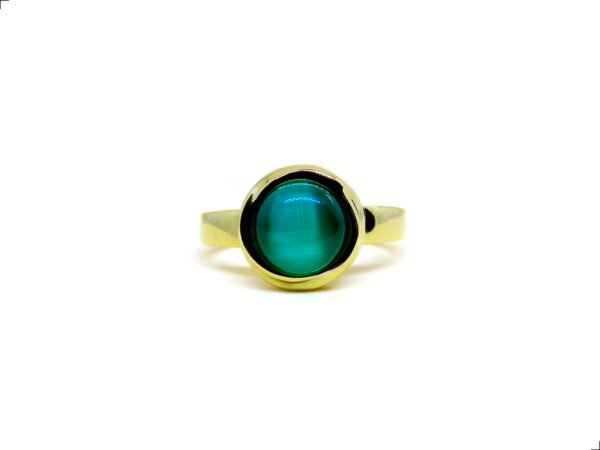 Anillo Titanio Ojo De Gato Verde By Thiago Turcott®