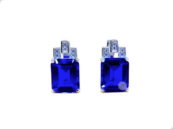 Aretes Zafiro Queen Plata De 1ra Ley 925 By Thiago Turcott®