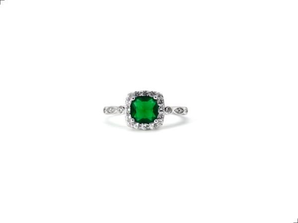 Anillo Esmeralda Plata 1ra Ley 925 Square By Thiago Turcott® - Image 2