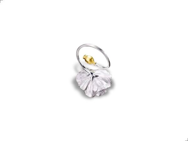 Anillo Flor De Amapola Plata De 1ra Ley 925 Ajustable By Thiago Turcott® - Image 3
