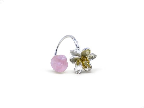 Anillo Cuarzo Rosa Plata 1ra Ley 925 Fiore By Thiago Turcott® - Image 3