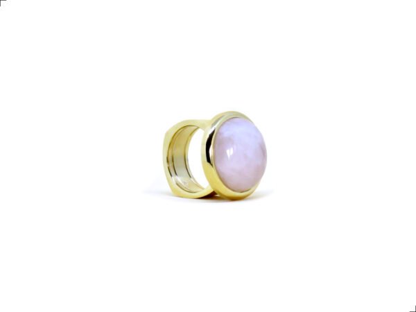 Anillo Cuarzo Rosa Natural Titanio 18k Padua By Thiago Turcott® - Image 2