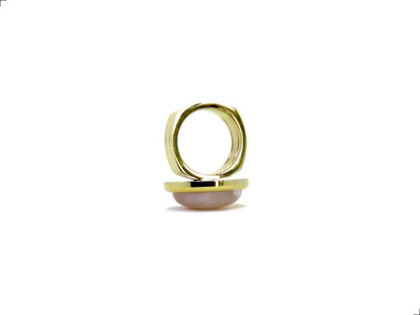 Anillo Cuarzo Rosa Natural Titanio 18k Padua By Thiago Turcott® - Image 3