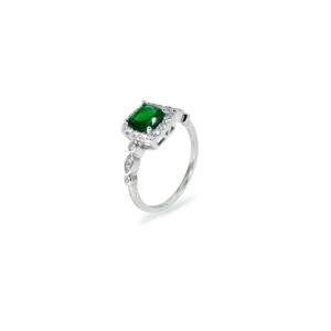 Anillo Esmeralda Plata 1ra Ley 925 Square By Thiago Turcott®