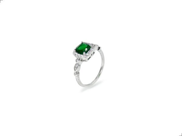 Anillo Esmeralda Plata 1ra Ley 925 Square By Thiago Turcott®