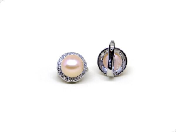 Aretes Perla Natural Salmón Clip Plata Esterlina 925 By Thiago Turcott® - Image 3