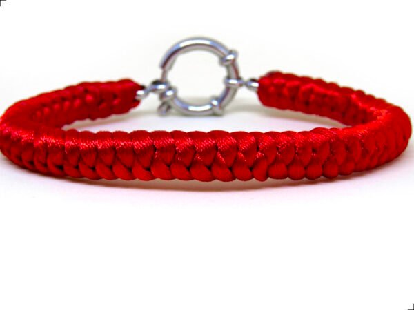 Pulsera Cordon Seda Poliéster Roja Snake Titanio 18k By Thiago Turcott® - Image 2