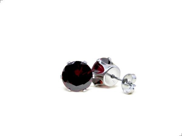 Aretes Granate Creado Titanio 18k 10 Mm By Thiago Turcott® - Image 2