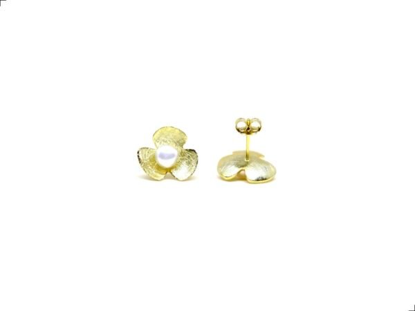 Aretes Clover Plata De 1ra ley 925 Perla Natural By Thiago Turcott® - Image 2