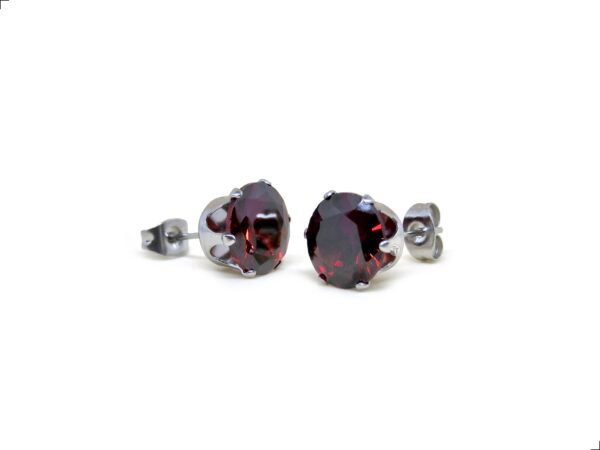 Aretes Granate Creado Titanio 18k 10 Mm By Thiago Turcott® - Image 4
