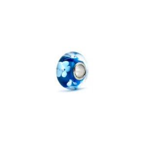 Charm Flor Blanca Murano Azul Titanio By Thiago Turcott®