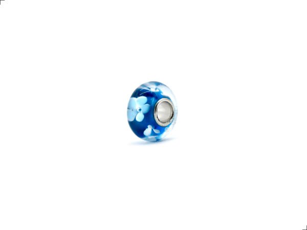 Charm Flor Blanca Murano Azul Titanio By Thiago Turcott®