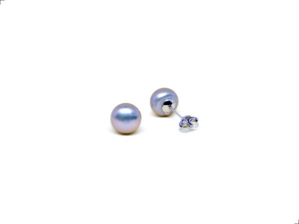 Aretes Perla Natural Gris Plata Esterlina 925 By Thiago Turcott® - Image 3