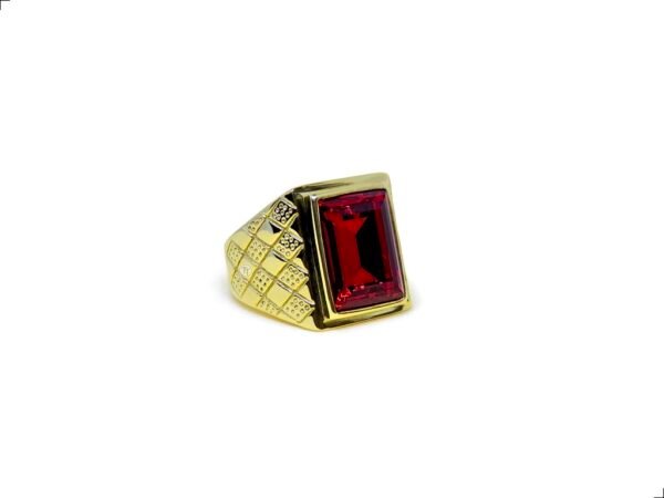 Anillo Rubí Creado Titanio18k Aveiro By Thiago Turcott® - Image 4