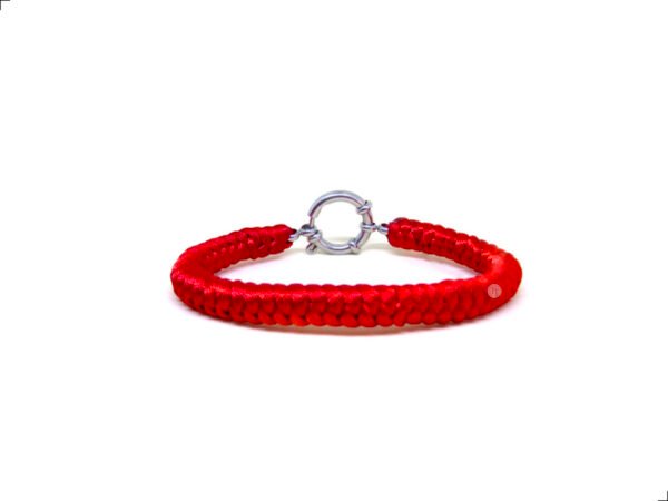 Pulsera Cordon Seda Poliéster Roja Snake Titanio 18k By Thiago Turcott® - Image 3