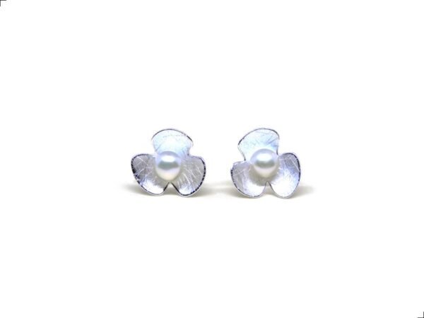 Aretes Clover Plata De 1ra ley 925 Perla Natural By Thiago Turcott®