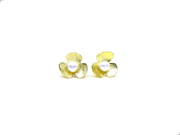 Aretes Clover Plata De 1ra ley 925 Perla Natural By Thiago Turcott®