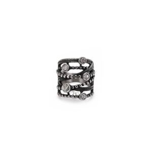 Anillo Red Titanio 18k Zirconias Aunis By Thiago Turcott®