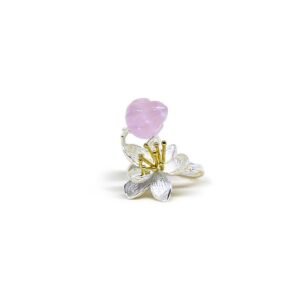 Anillo Cuarzo Rosa Plata 1ra Ley 925 Fiore By Thiago Turcott®