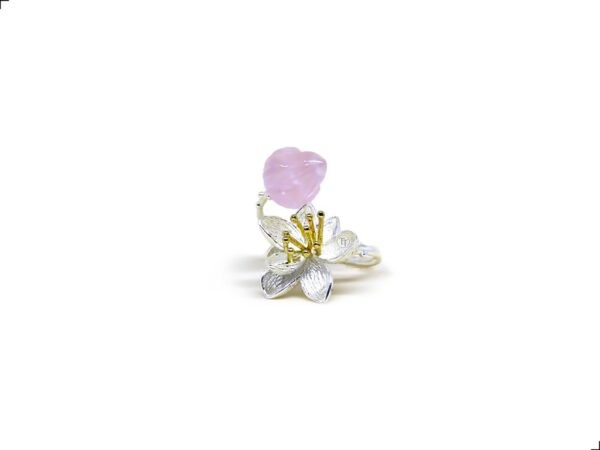 Anillo Cuarzo Rosa Plata 1ra Ley 925 Fiore By Thiago Turcott®
