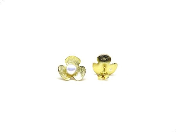 Aretes Clover Plata De 1ra ley 925 Perla Natural By Thiago Turcott® - Image 4