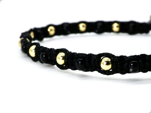Pulsera Shambhala Negra Oro 14k By Thiago Turcott® - Image 2