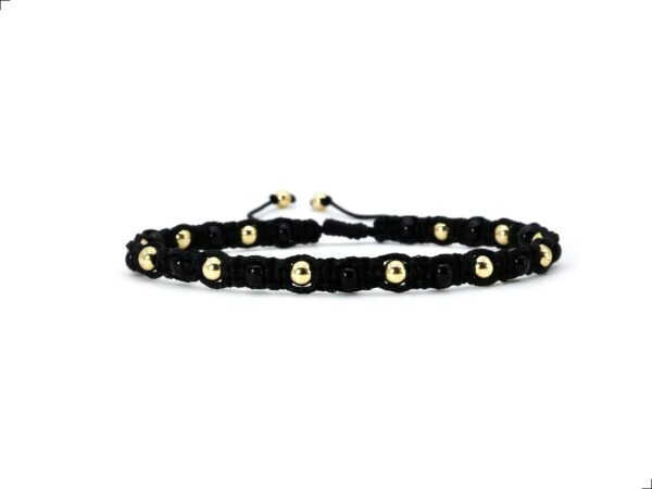 Pulsera Shambhala Negra Oro 14k By Thiago Turcott®