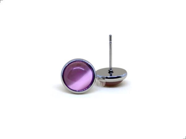 Aretes Ojo De Gato Button Titanio 18k By Thiago Turcott® - Image 3