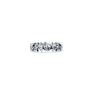 Anillo Churumbela De Estrellas Plata De 1ra Ley 925