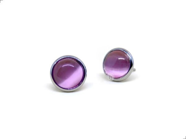 Aretes Ojo De Gato Button Titanio 18k By Thiago Turcott® - Image 2
