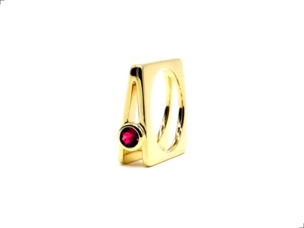 Anillo Rubí Plata 1ra Ley 925 Livre By Thiago Turcott® - Image 2