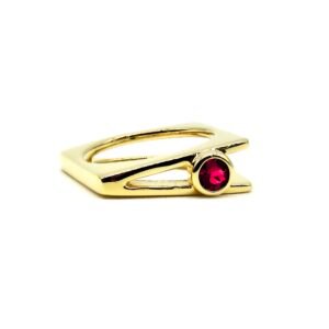 Anillo Rubí Plata 1ra Ley 925 Livre By Thiago Turcott®