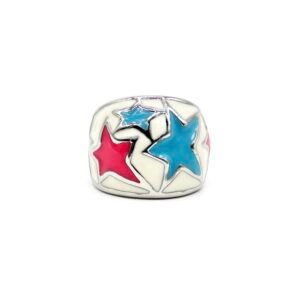 Anillo Titanio 18k Estrellas Enamel By Thiago Turcott®