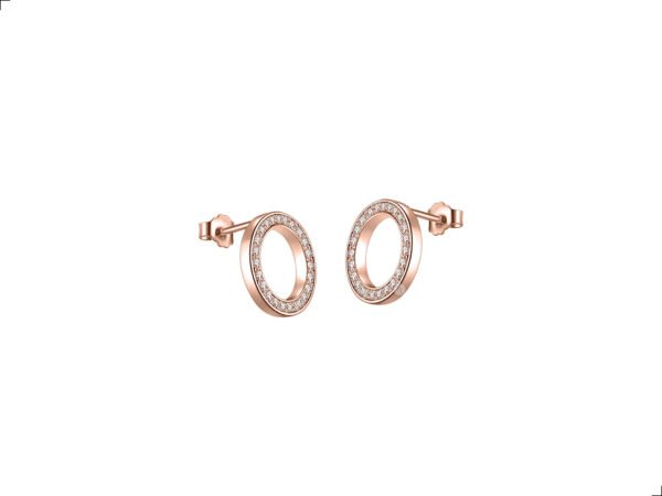 Aretes Círculo Plata De 1ra Ley 925 Rose Gold 18k By Thiago Turcott® - Image 2